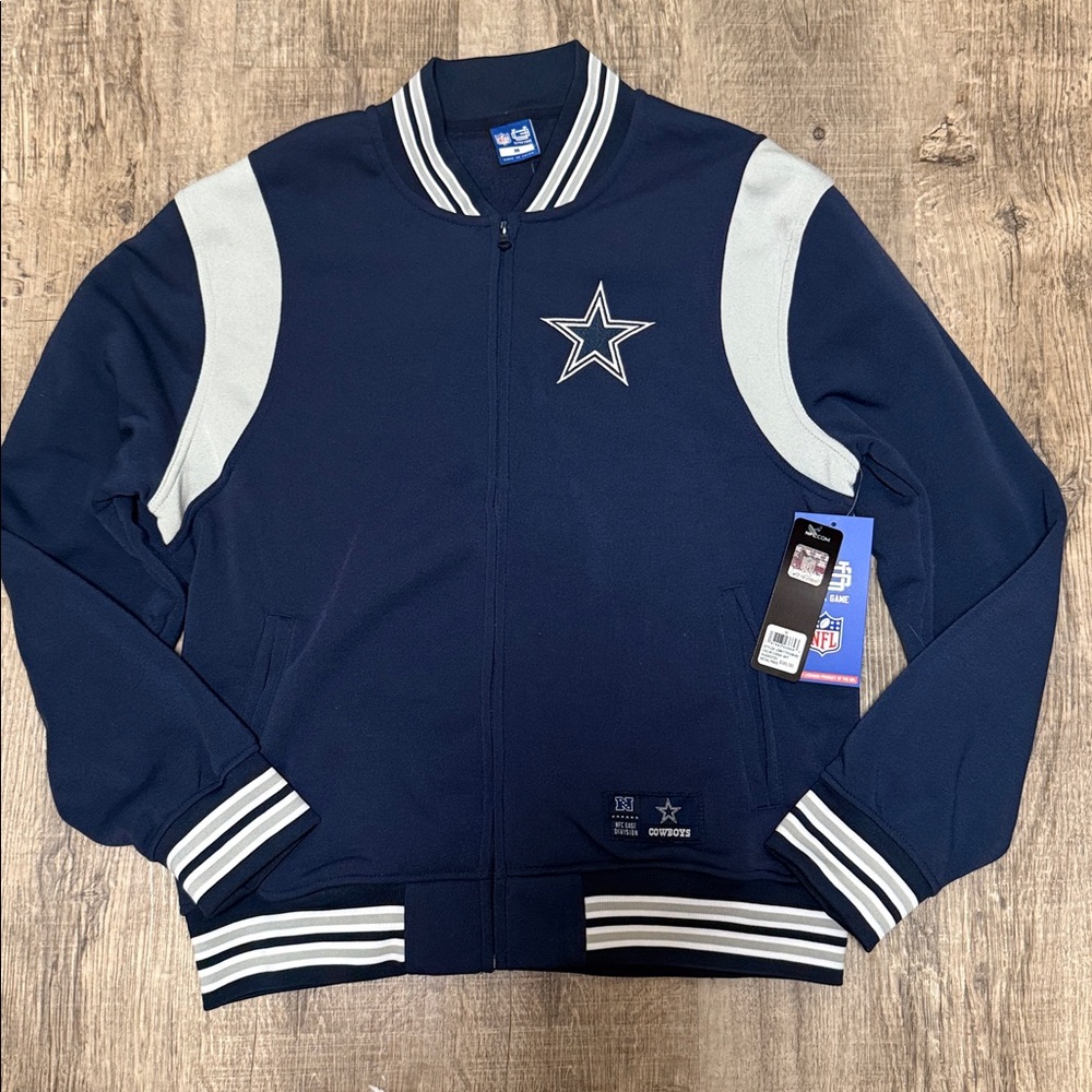 NFL Navy and White Bomber Jacket